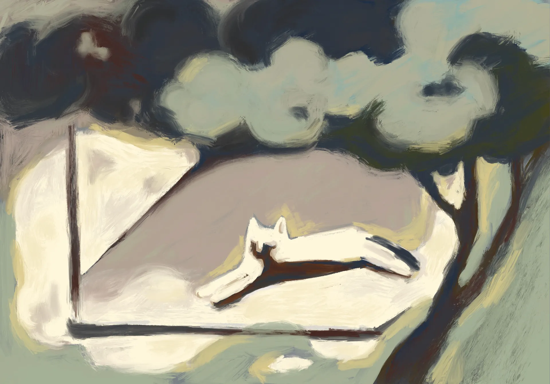 Digital Painting of a Cat