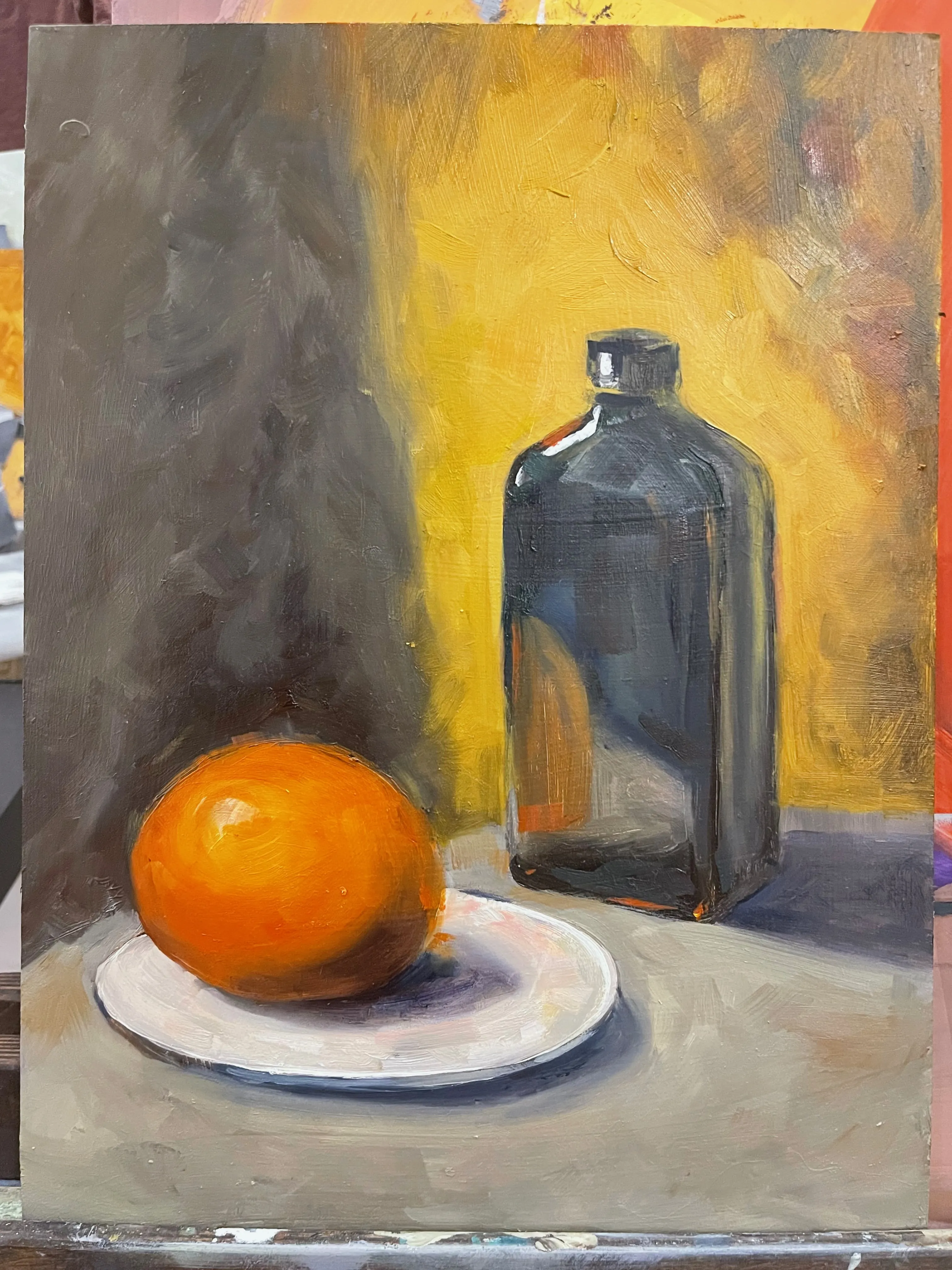 A Small Orange Painting